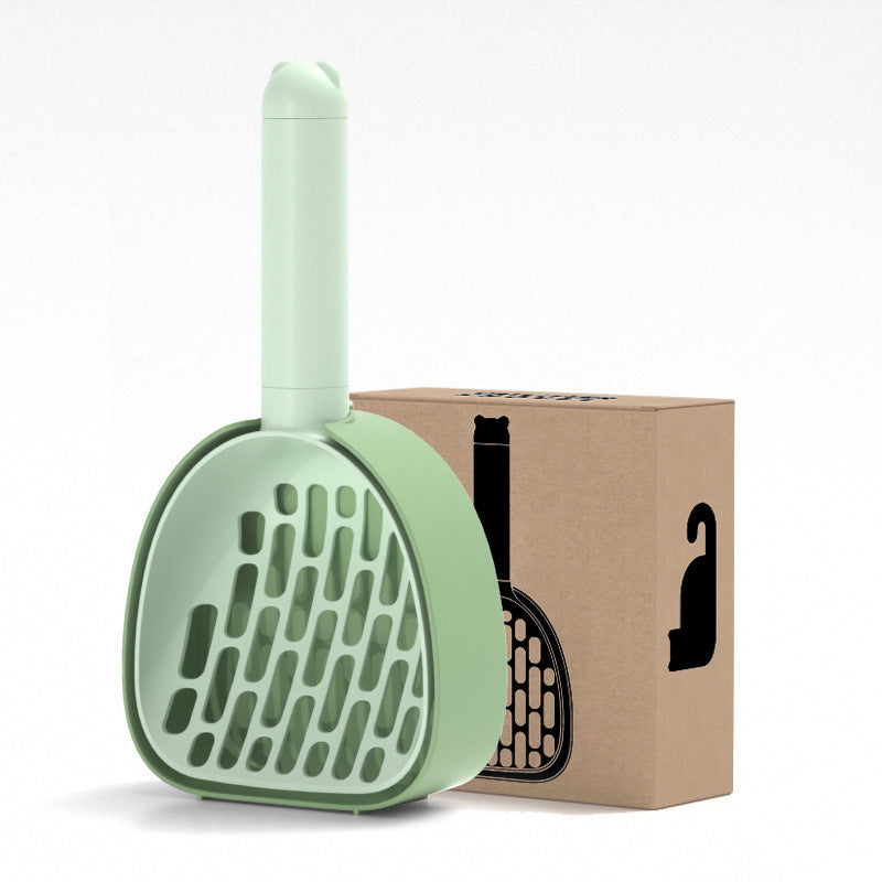 Durable cat litter scoop with foot