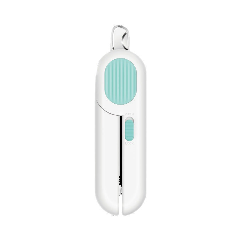 Nail clippers for dogs and cats with LED light and safe round cutting design