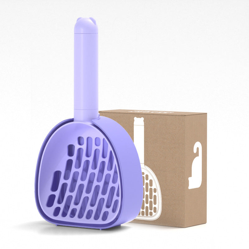Durable cat litter scoop with foot