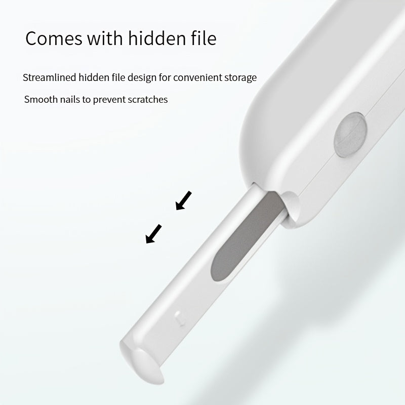 Nail clippers for dogs and cats with LED light and safe round cutting design