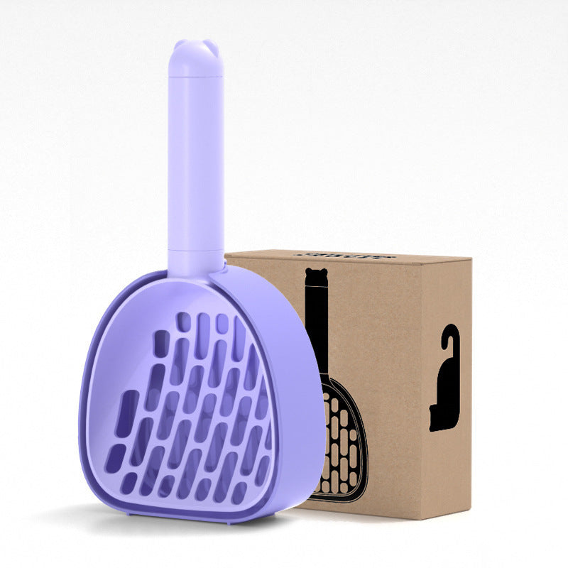 Durable cat litter scoop with foot
