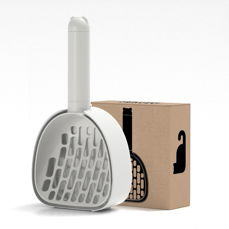 Durable cat litter scoop with foot