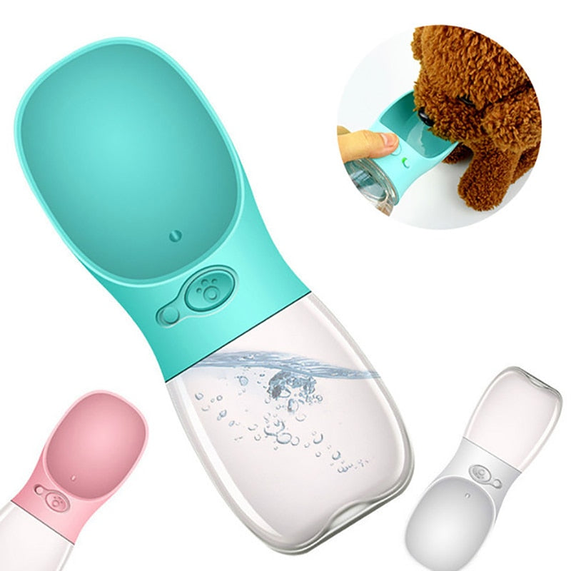 Przenośna Butelka na Wodę dla Psa – Podróżna Miska z Dozownikiem, Bez Wycieków