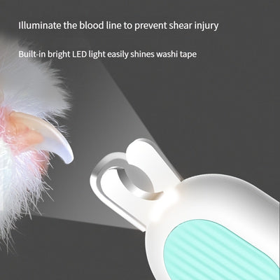 Nagelknipper voor hond en kat met LED-licht en veilig rond knipontwerp