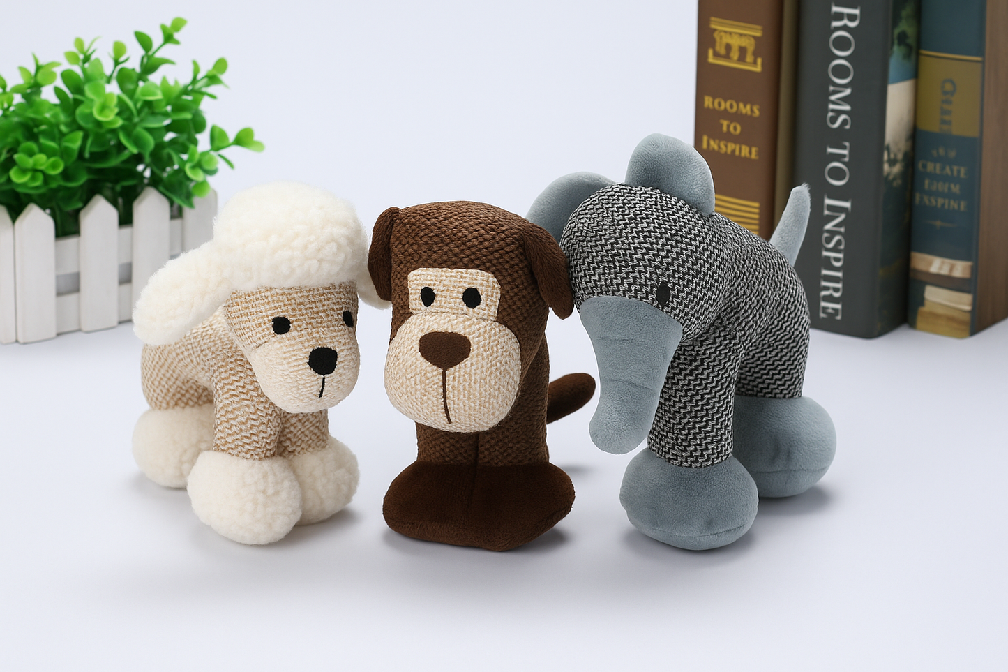 Bite-resistant squeaky dog toy – soft plush &amp; durable