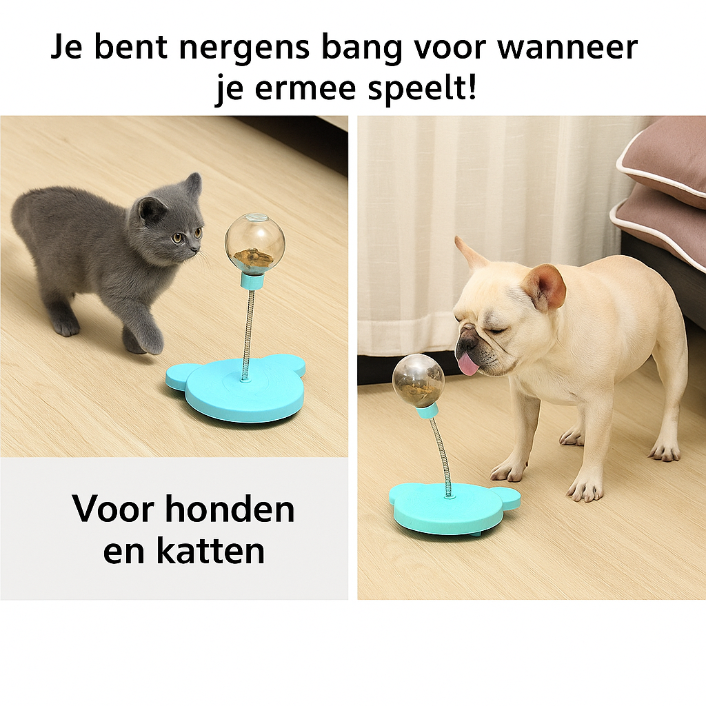 Interactive food bowl &amp; puzzle toy – non-slip, slow feeding &amp; fun