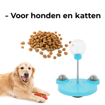 Interactieve voerbak & puzzelspeeltje – antislip, langzaam voeren & speelplezier
