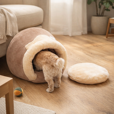 Domek i Legowisko 3w1 dla Kota i Psa – Jaskinia, Gniazdo lub Kojec w Jednym