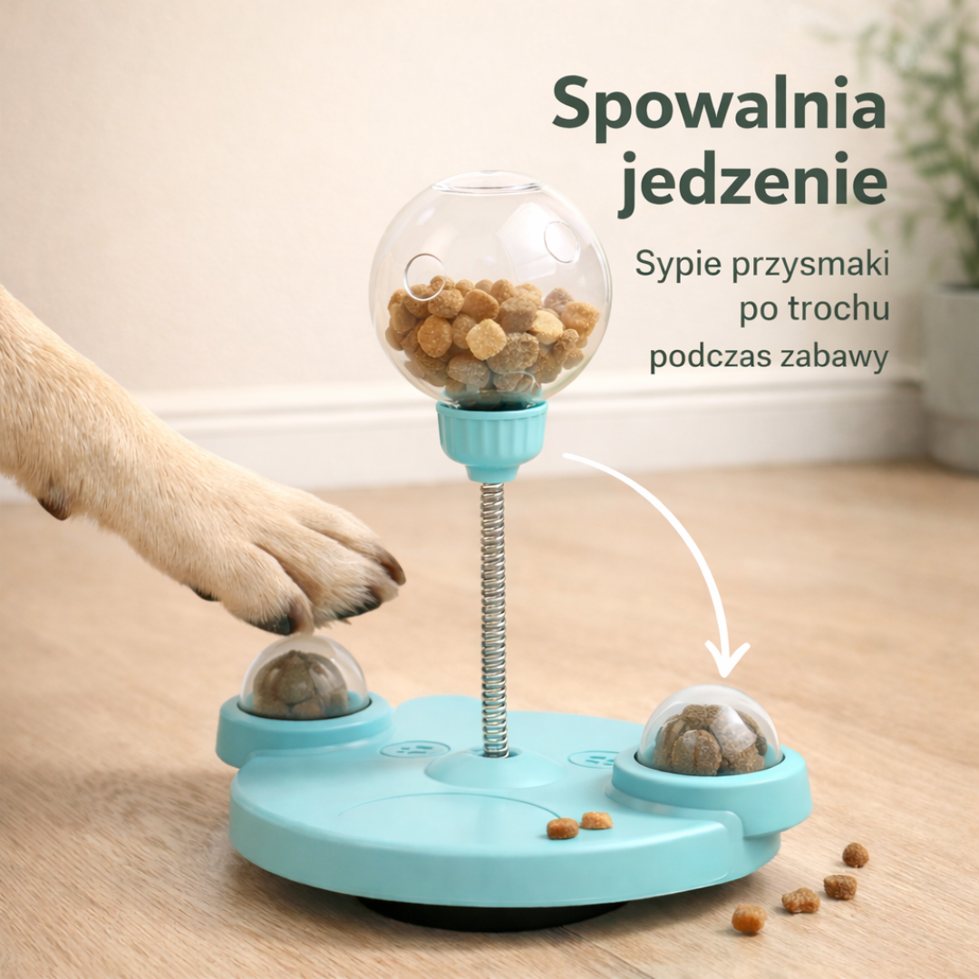 Kołysząca Miska Spowalniająca Jedzenie – Zapobiega Wzdęciom i Nudzie