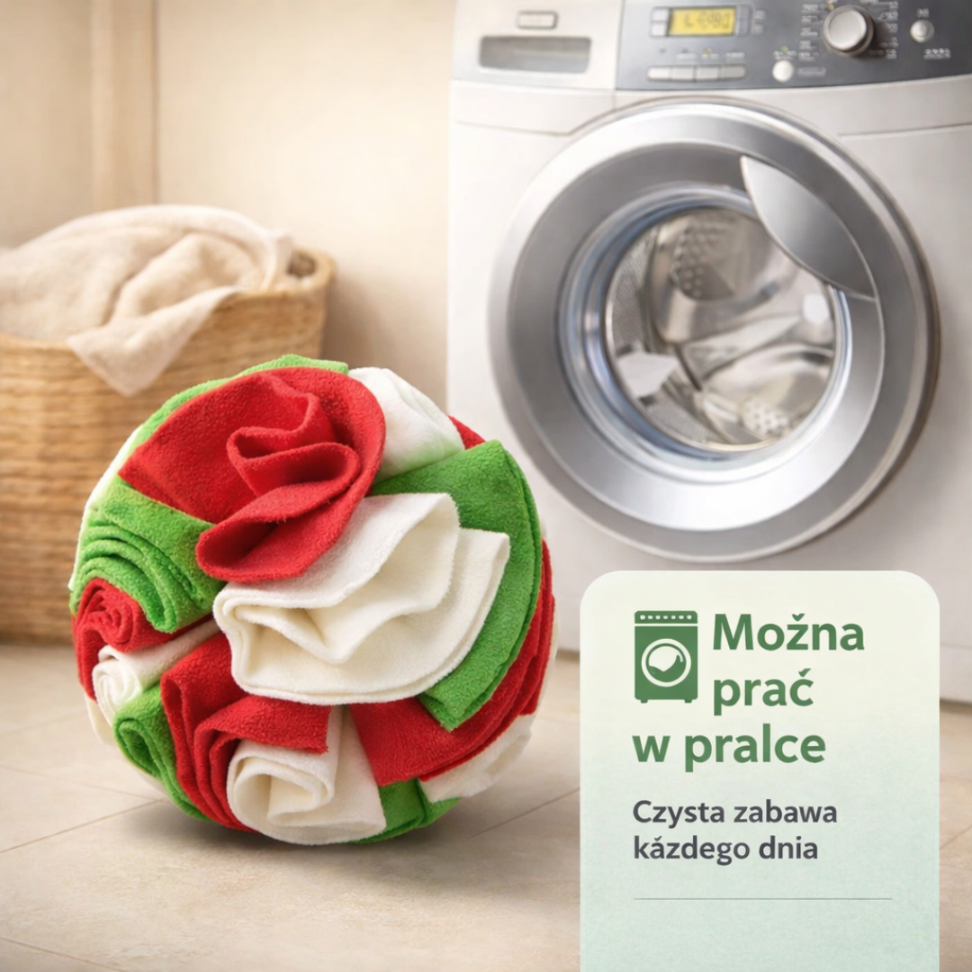 Interaktywna Piłka Węchowa – Stymuluje Nos i Uspokaja Psa