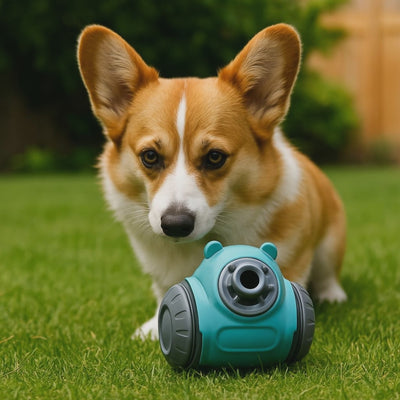 Interactieve robotbeer – voerdispenser & bewegend speeltje voor honden en katten