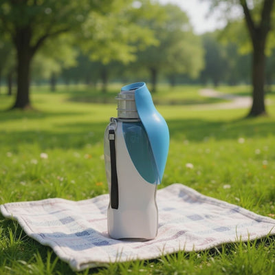 800ml Hondenwaterfles met voerbak